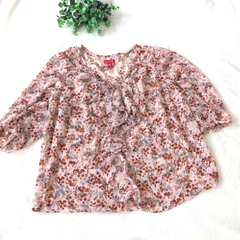 🌷3/15🌷 ELLE floral flowy tunic shirt size 1X